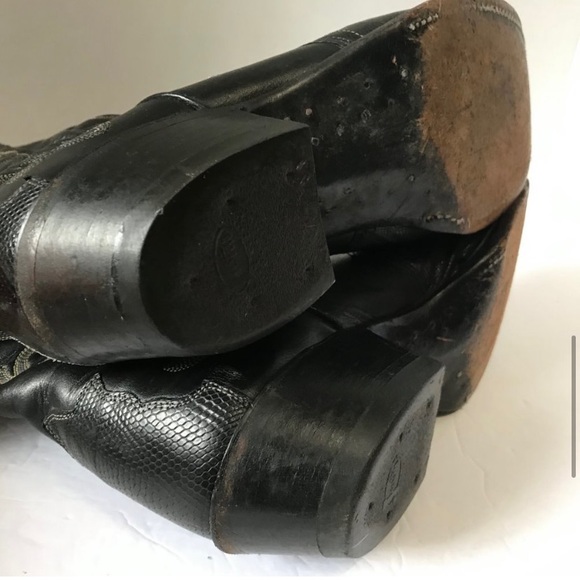 JUSTIN Men Leather Western Cowboy Boots 9 1/2 D - Picture 6 of 10